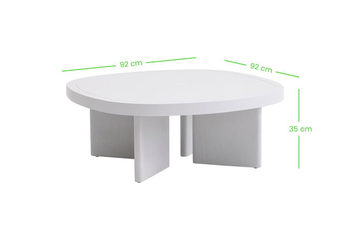 Hanah Home Mesa de Centro Gris de MDF Hanah Home Mesa de Centro Gris de MDF